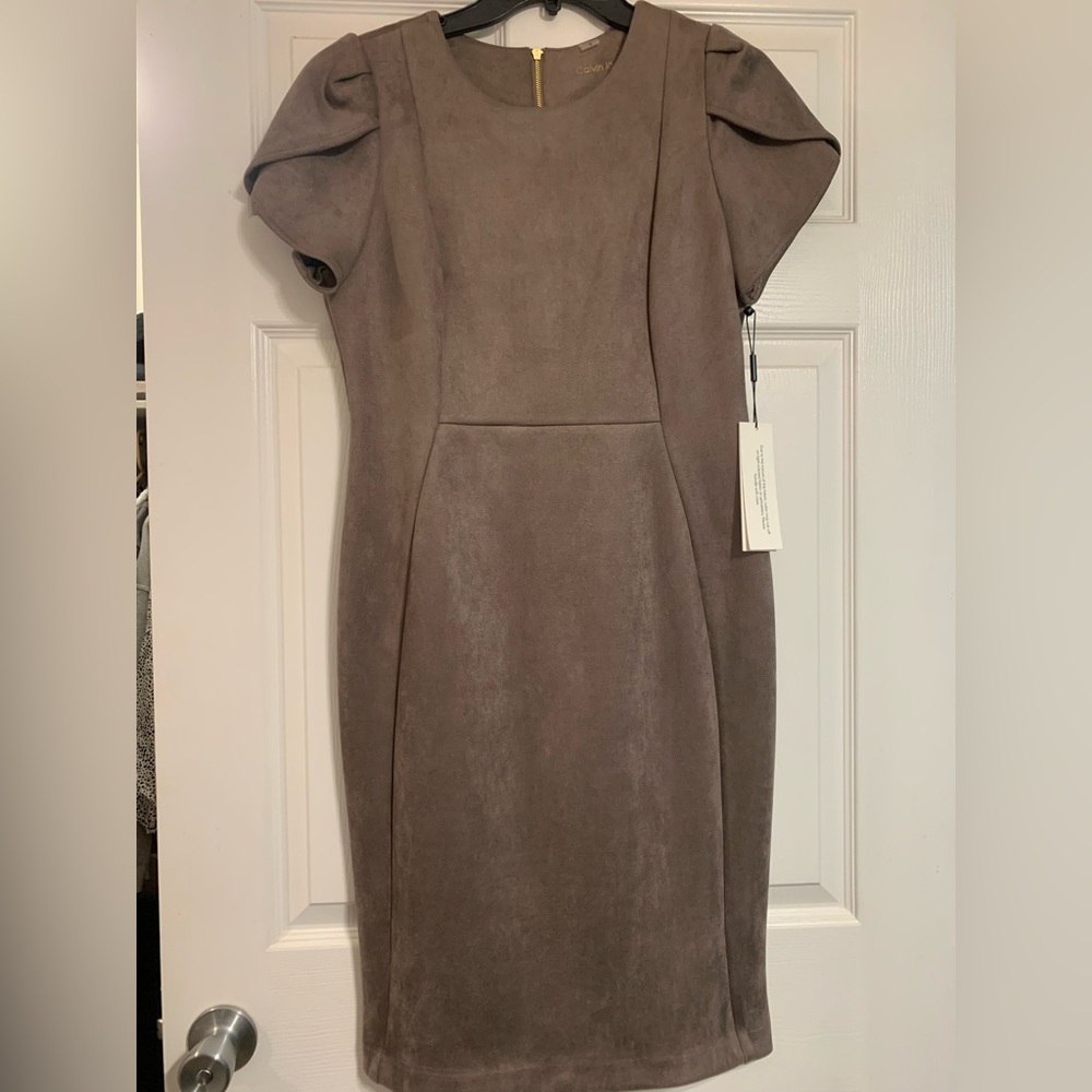 Calvin Klein midi short sleeve dress. NWT